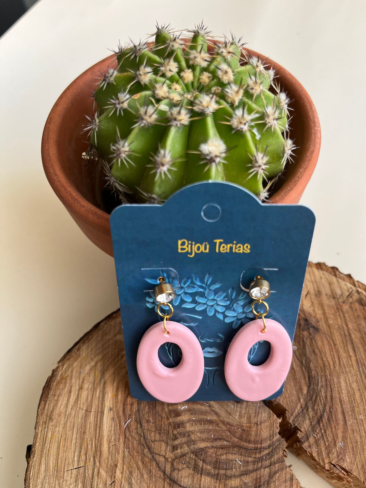 Pendientes Charm Rosa