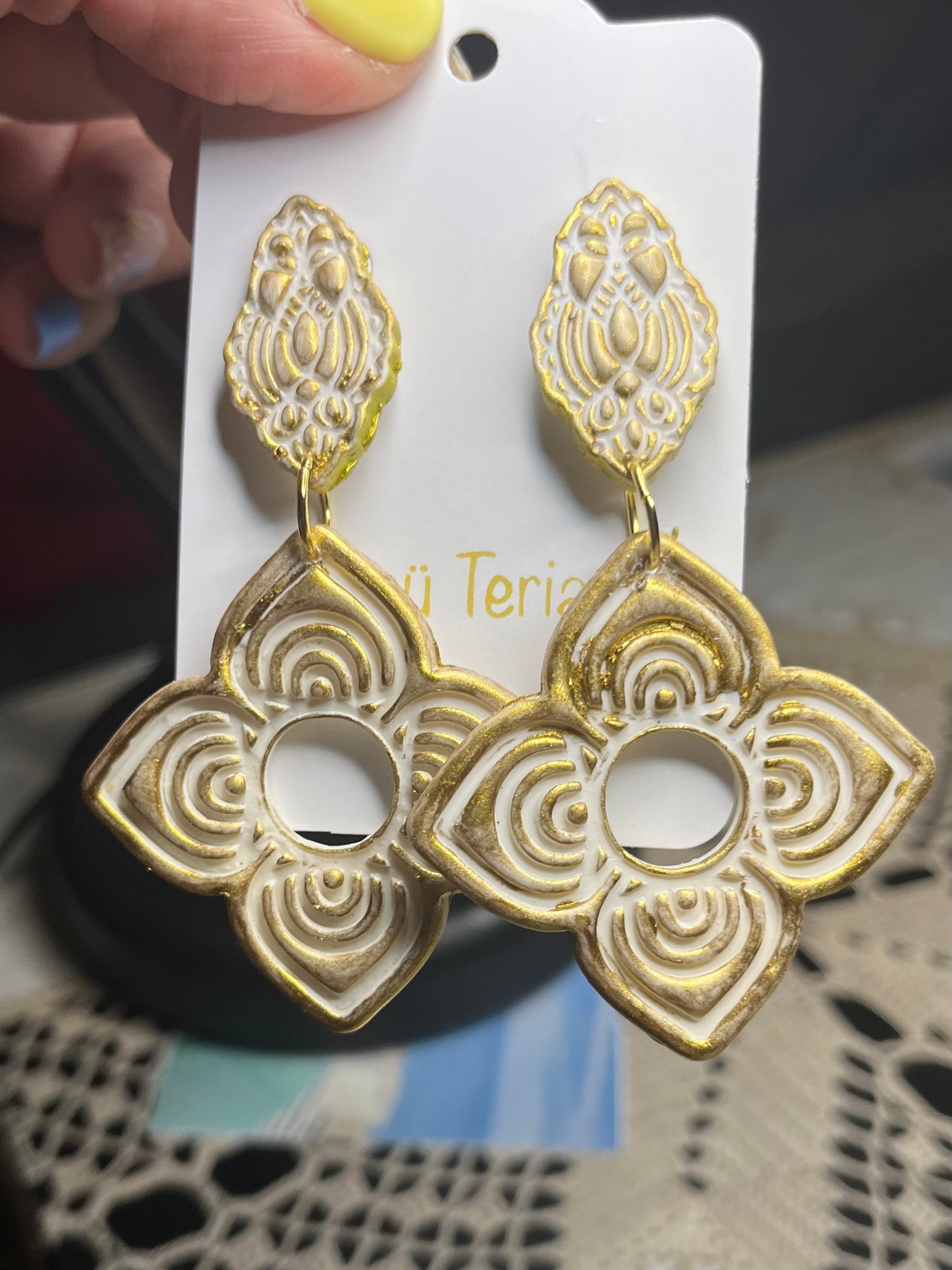 Pendiente Flor Étnica