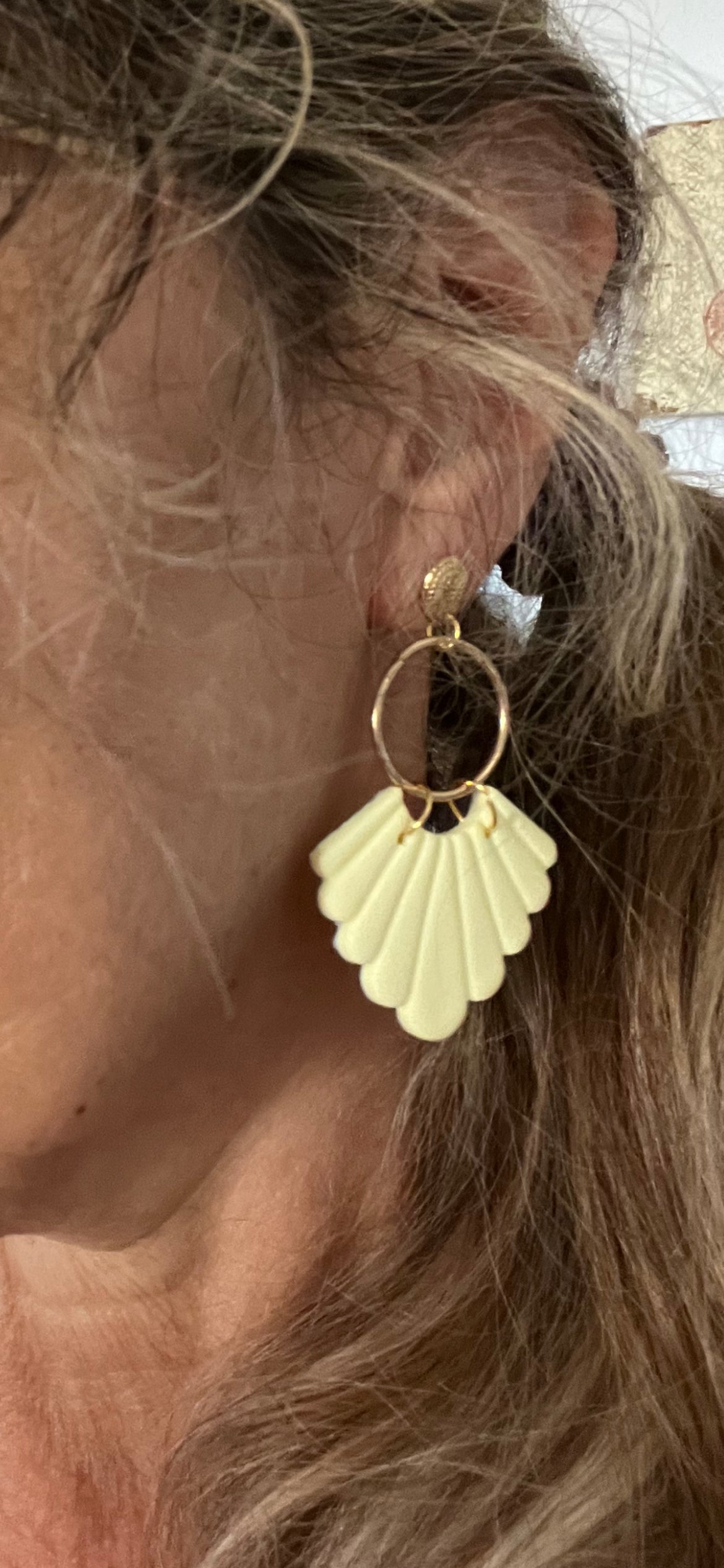 Pendiente Abanico Amarillo