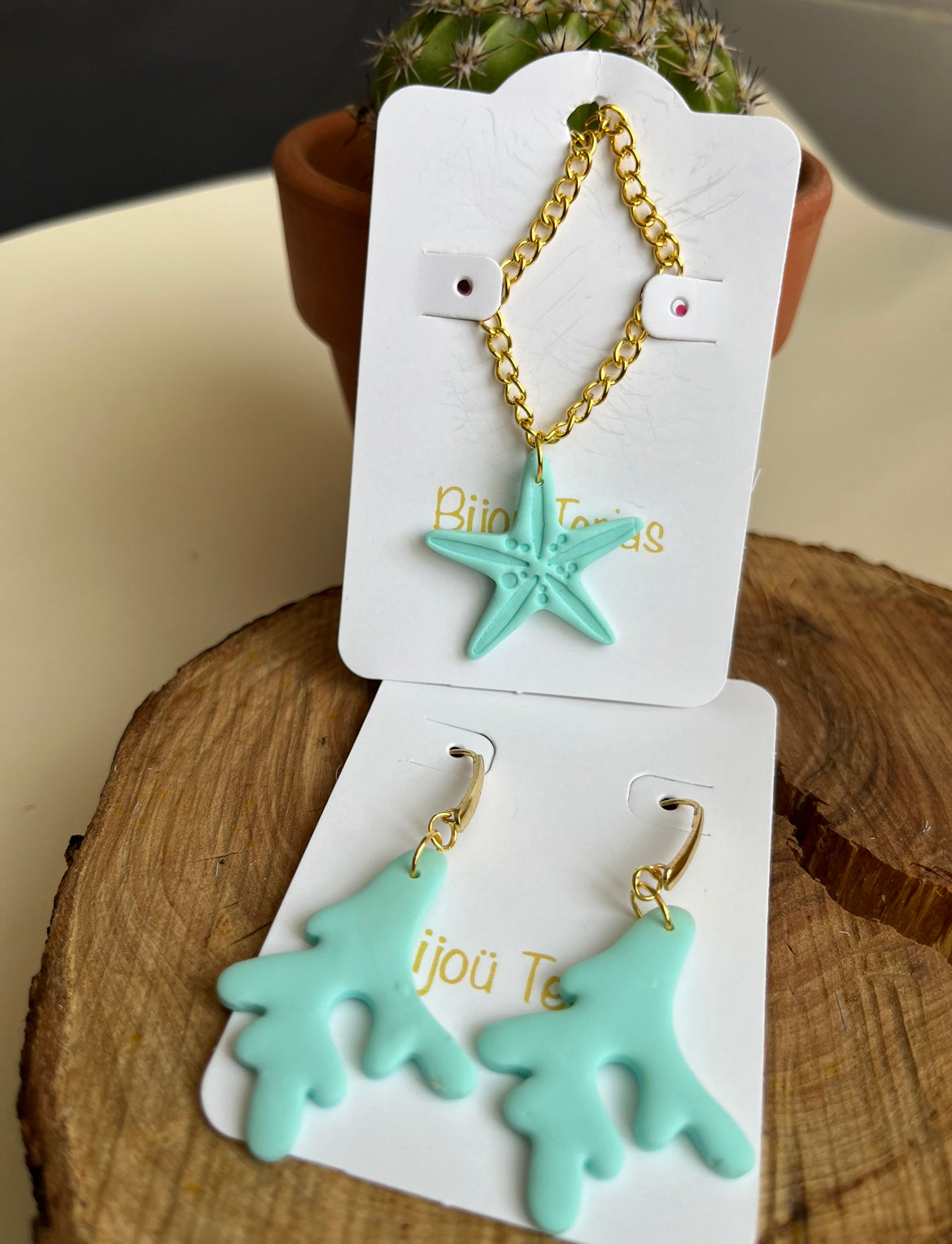 Conjunto Collar y Pendientes Estrella Mar