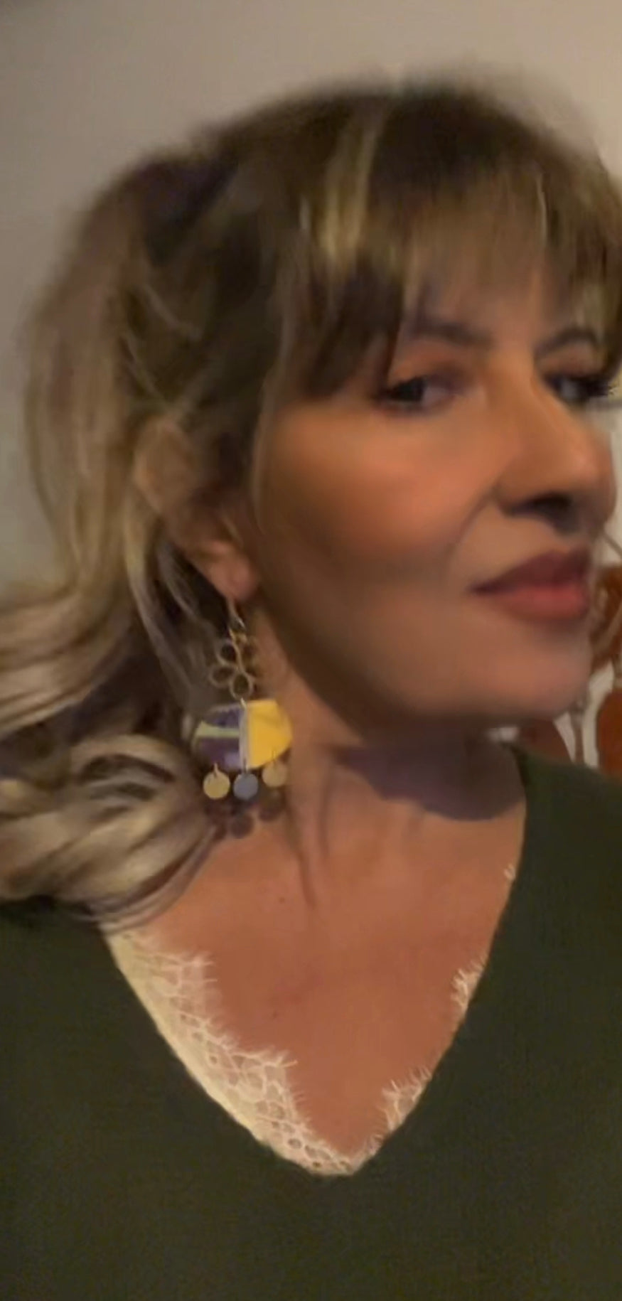 Pendientes Amarillos Camuflaje