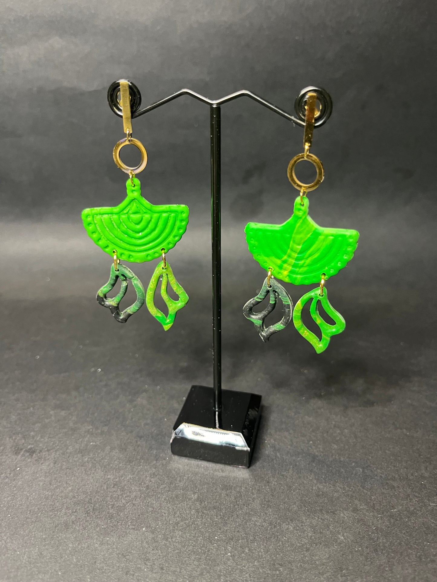 Pendiente Abanico de Hojas