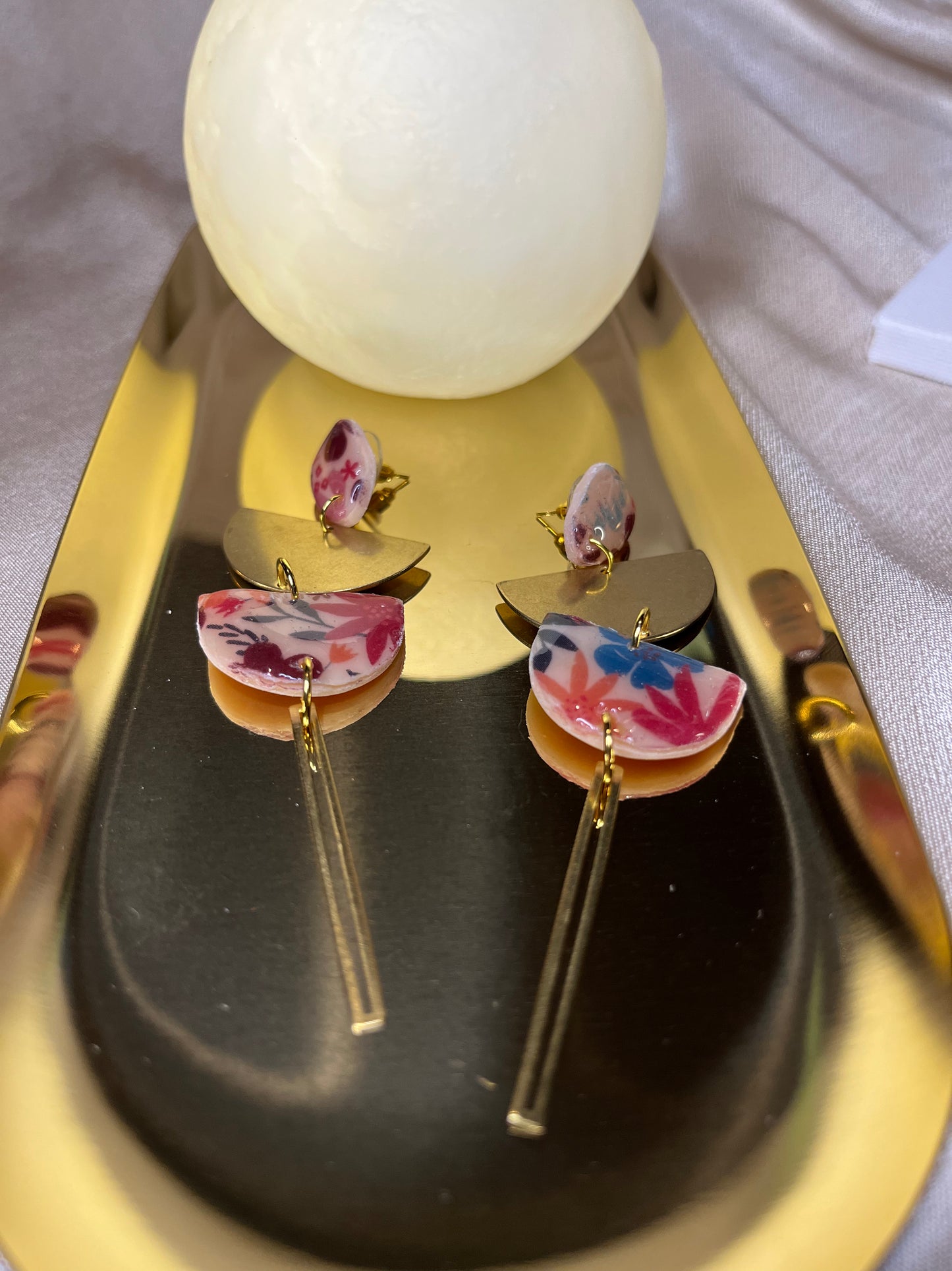 Pendiente Floral Largo