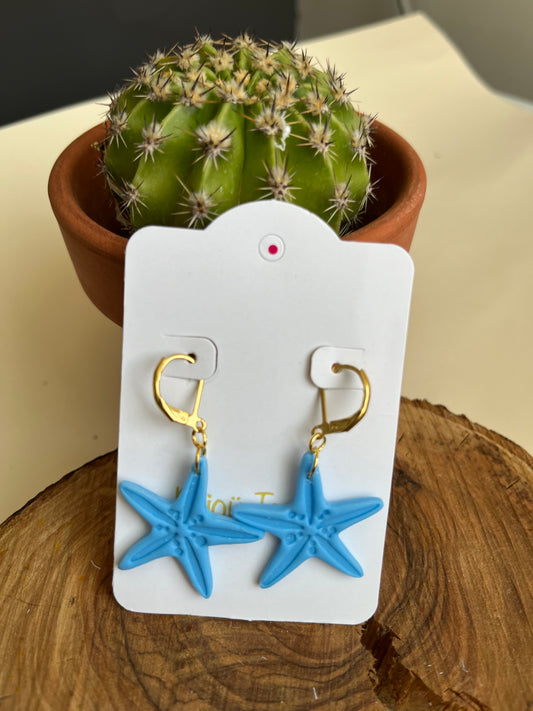 Pendiente Estrella Mar Azul