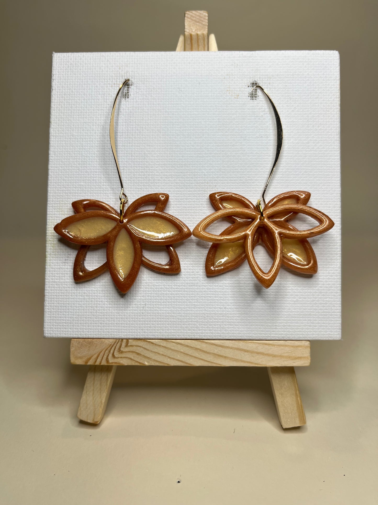 Pendientes Flor Calada Oro