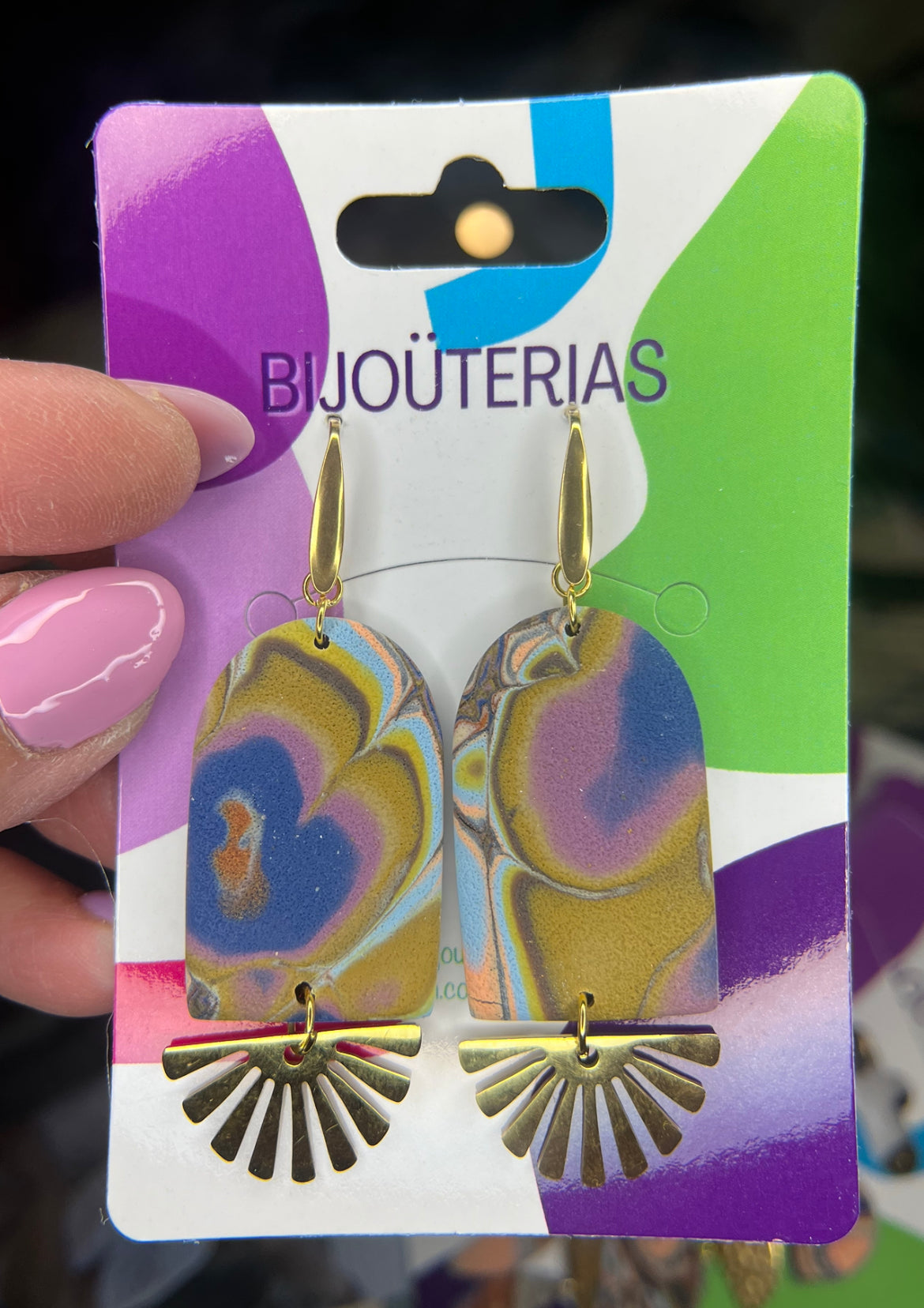 Pendientes Arcoíris Abanico