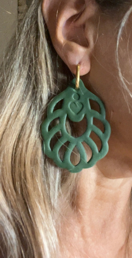 Pendiente Aire Verde Hoja