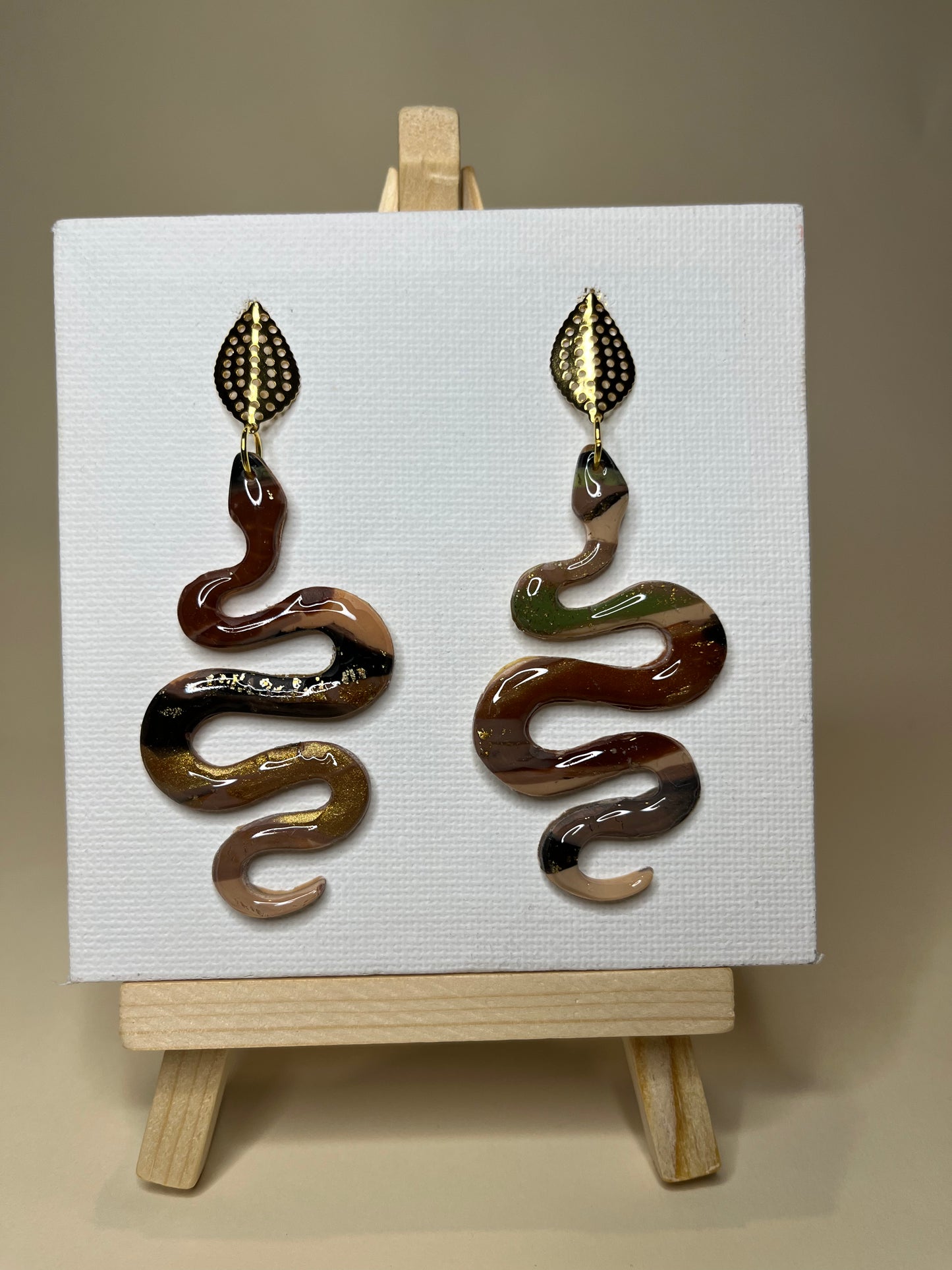 Pendientes Serpiente Oro