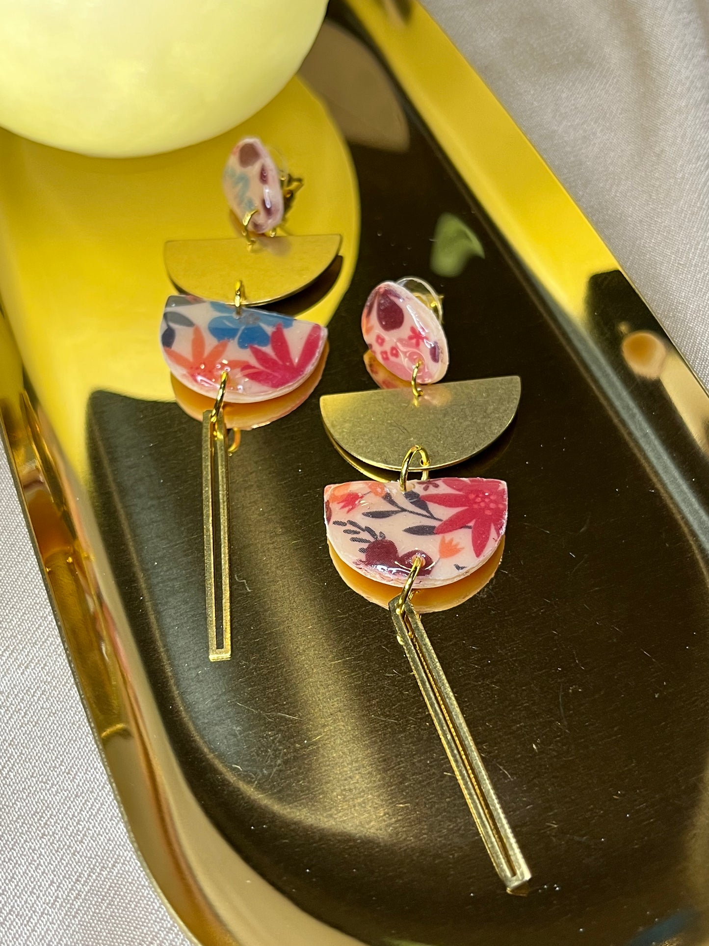 Pendiente Floral Largo