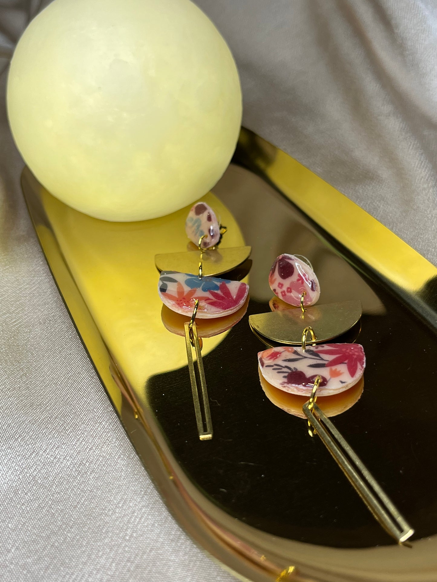 Pendiente Floral Largo