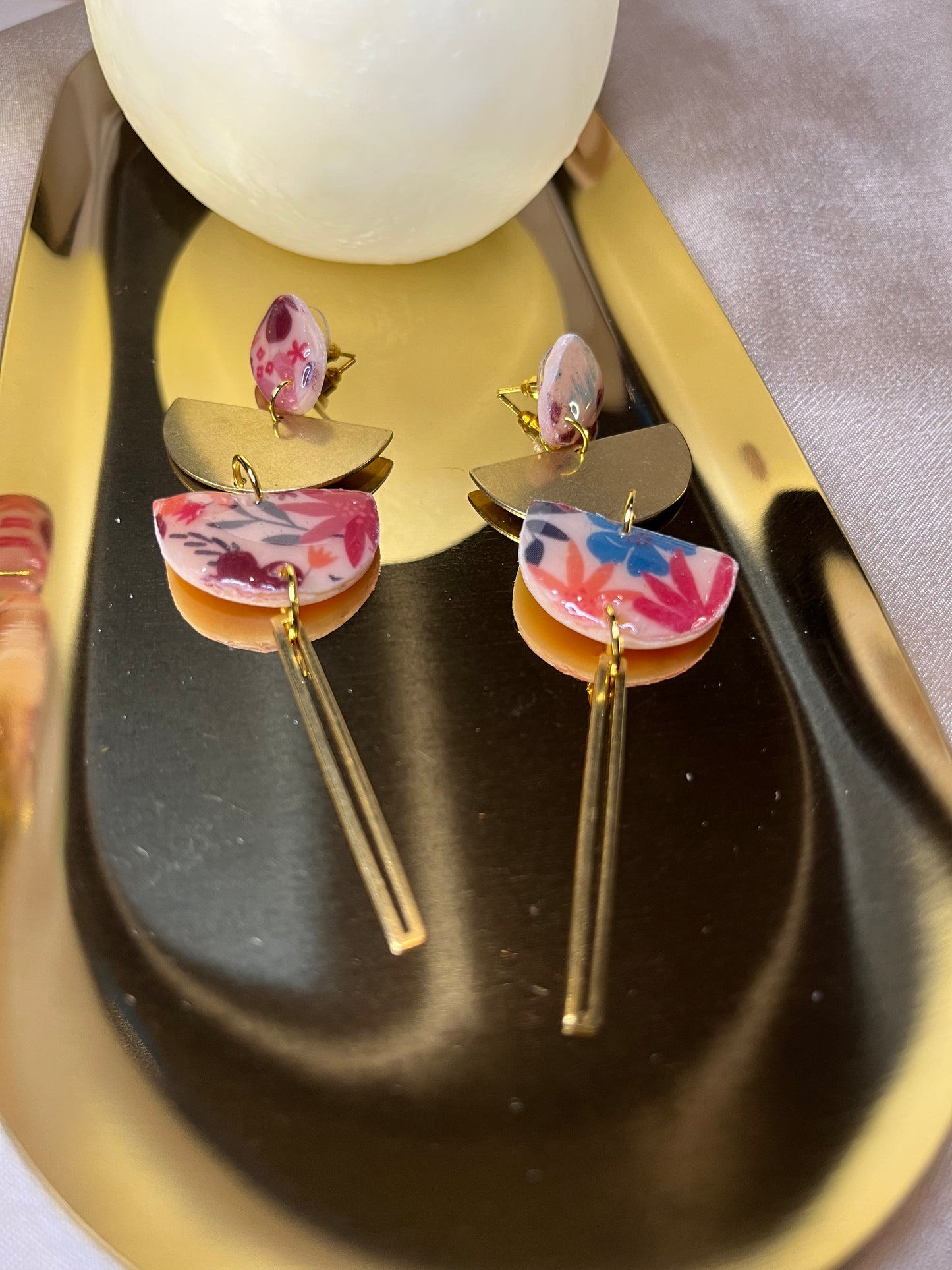 Pendiente Floral Largo