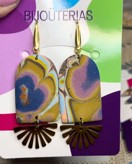 Pendientes Arcoíris Abanico