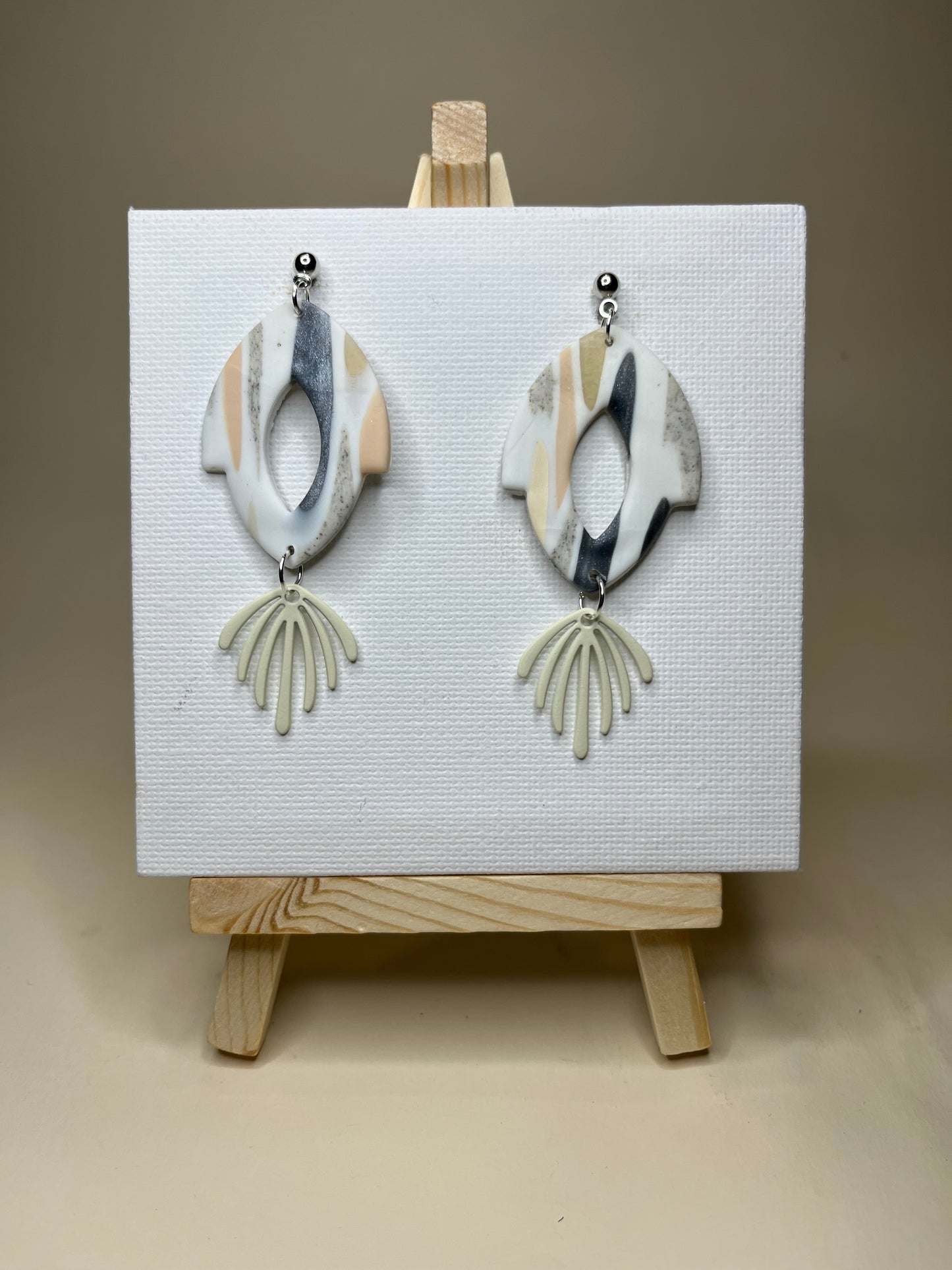 Pendiente Colección Mármol Gris