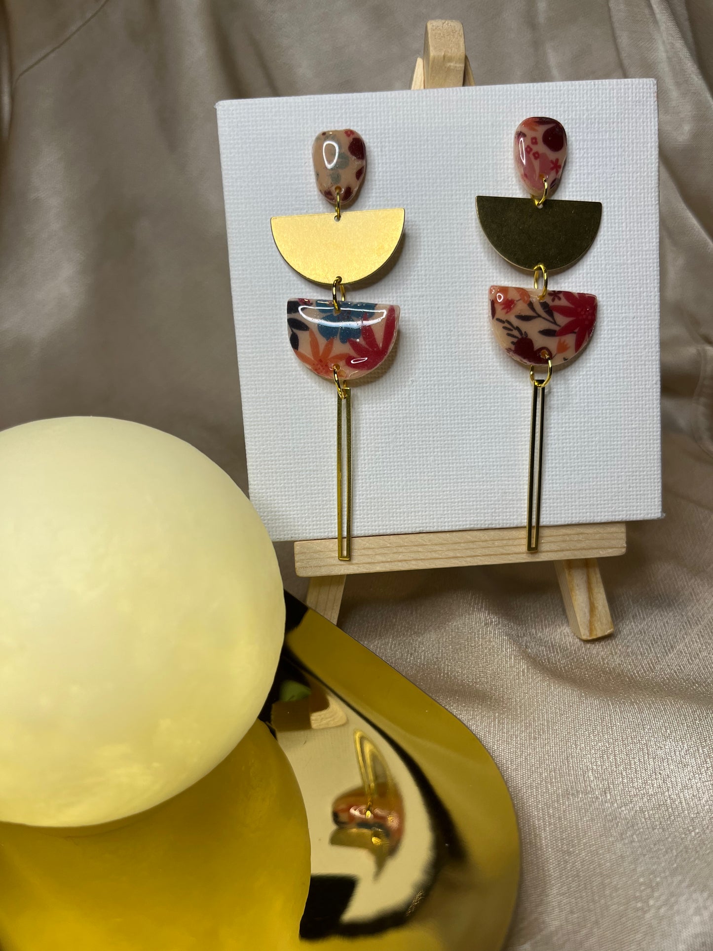 Pendiente Floral Largo