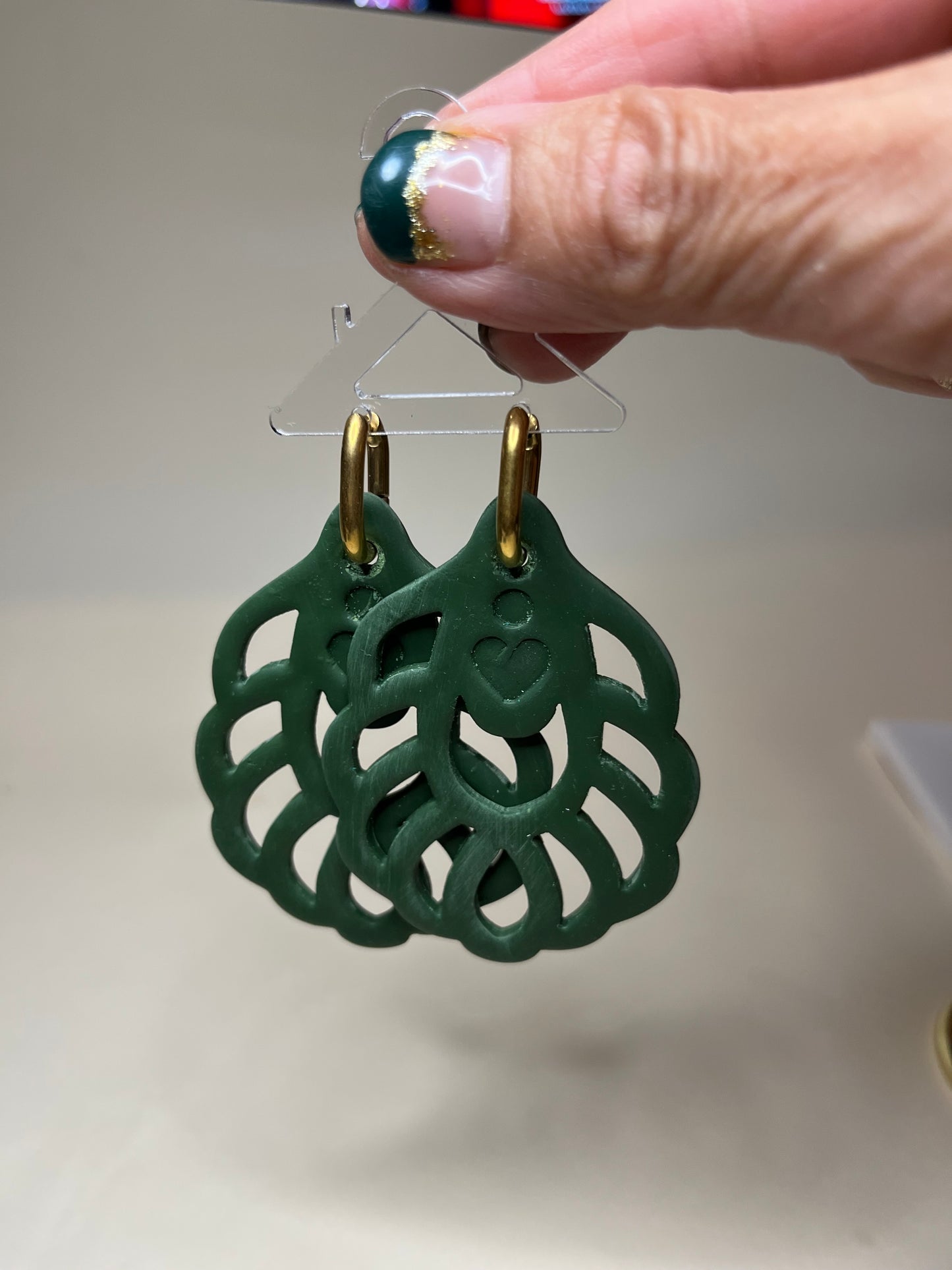 Pendiente Aire Verde Hoja