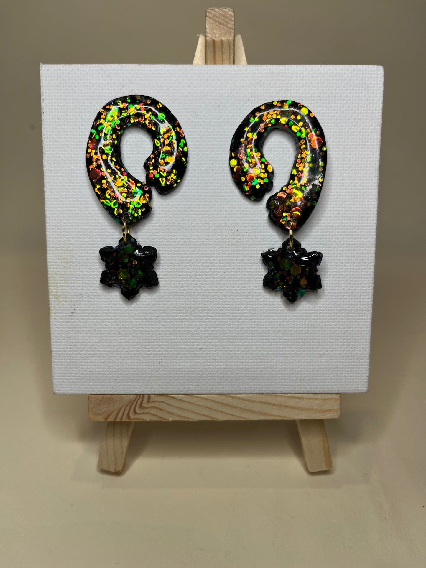 Pendientes Onda Glitter Multicolor