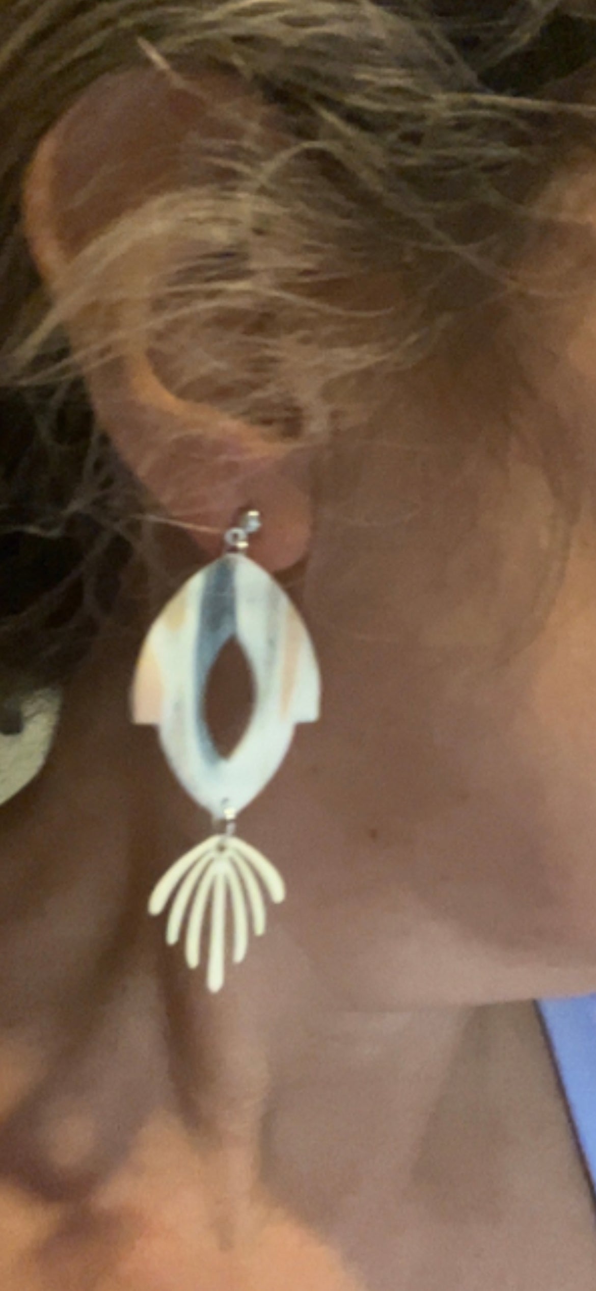 Pendiente Colección Mármol Gris