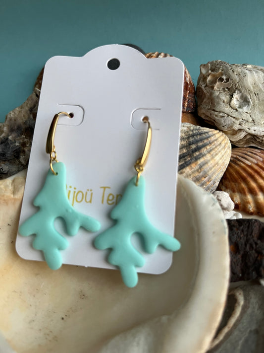 Pendiente Coral Aguamarina Modelo 1