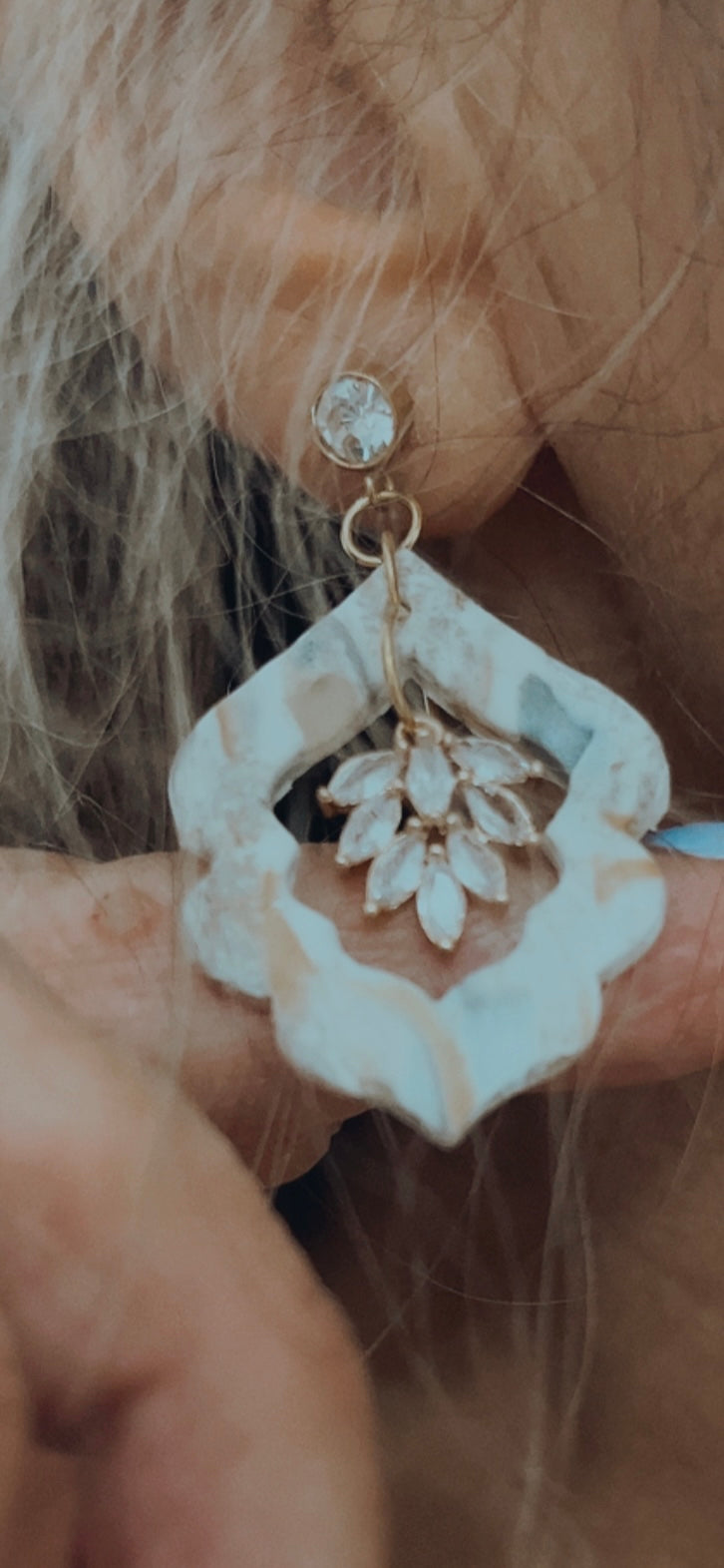 Pendiente Brillantes Colección Mármol Tierra