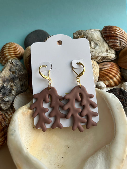 Pendiente Coral Taupe