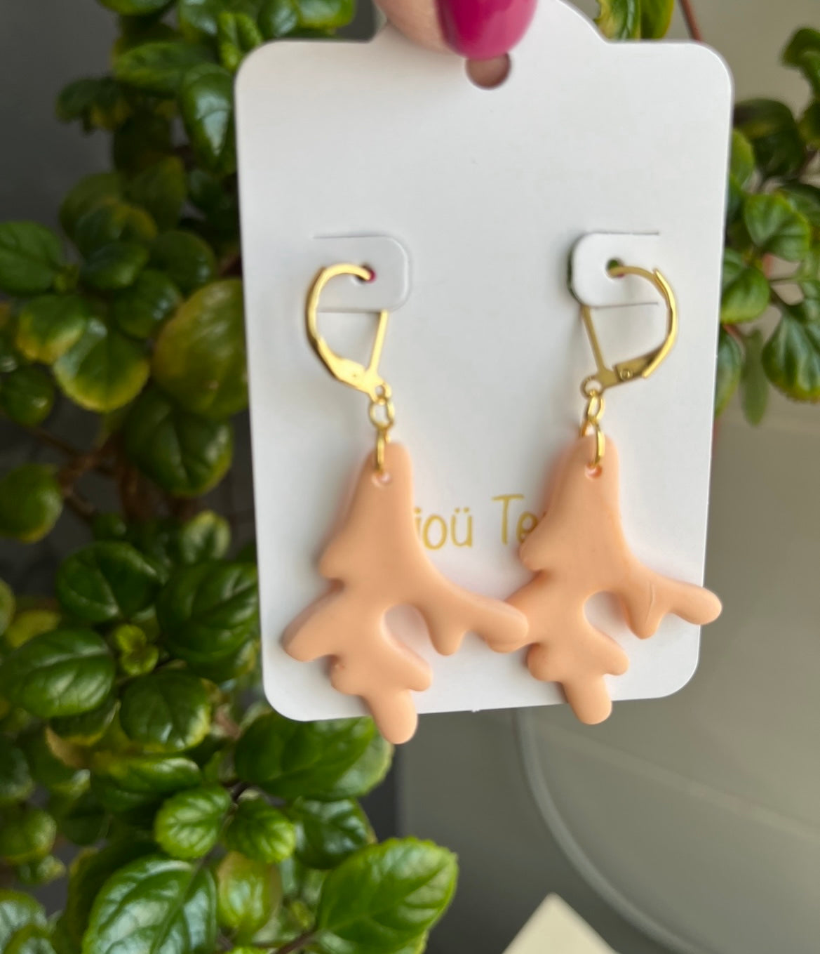 Pendiente Coral Peache Modelo 1