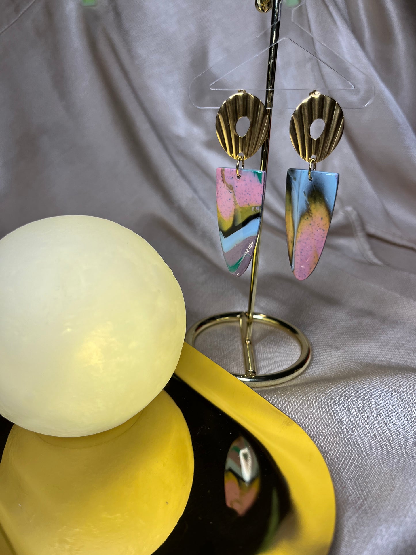 Pendiente Lágrima Pastel