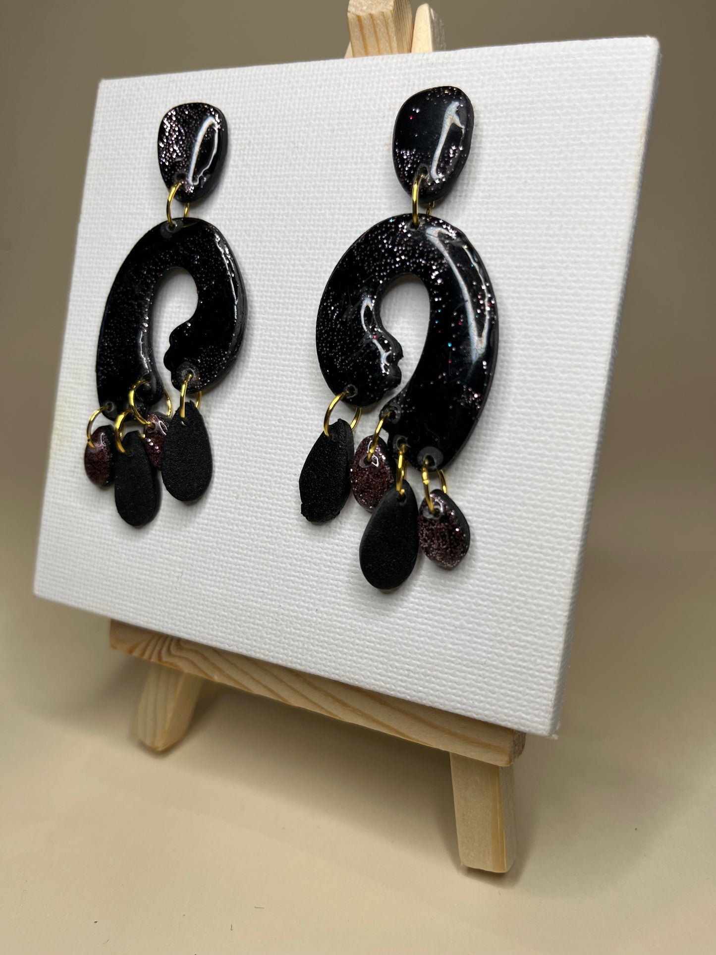 Pendientes Onda Glitter