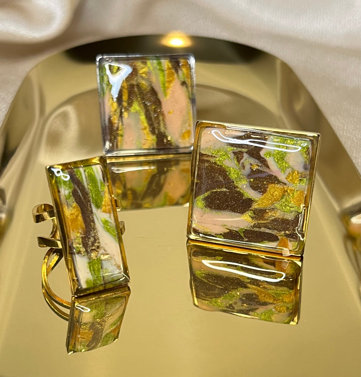 Anillo Camuflaje Rectangular