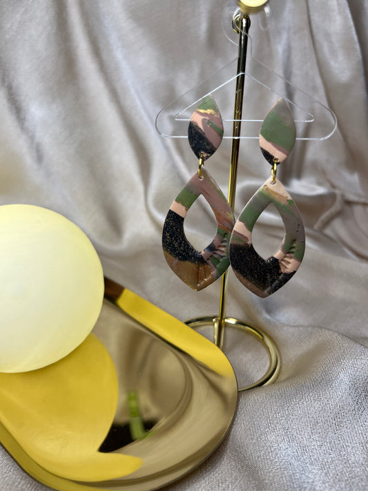 Pendiente Hojas Camuflaje