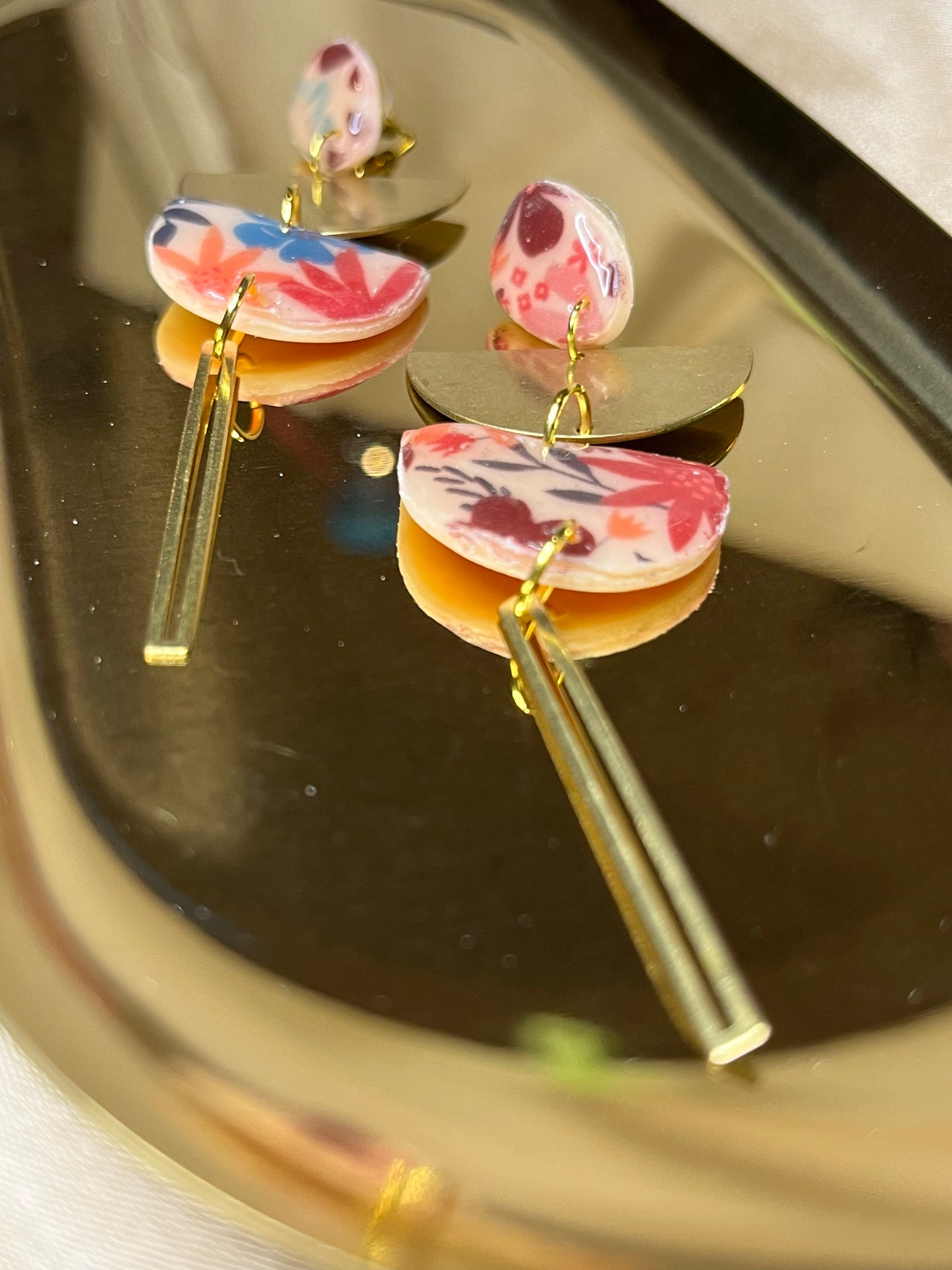 Pendiente Floral Largo