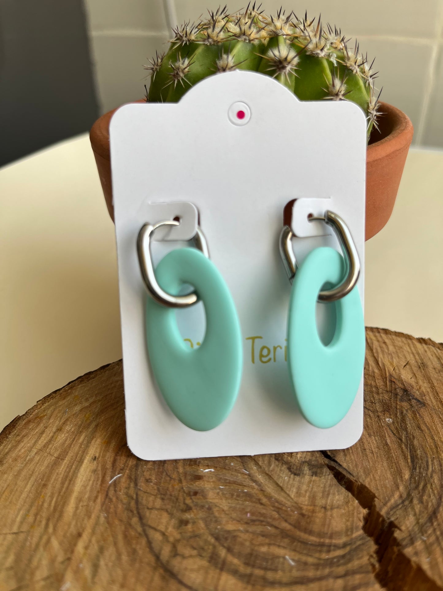 Pendientes Charm Menta