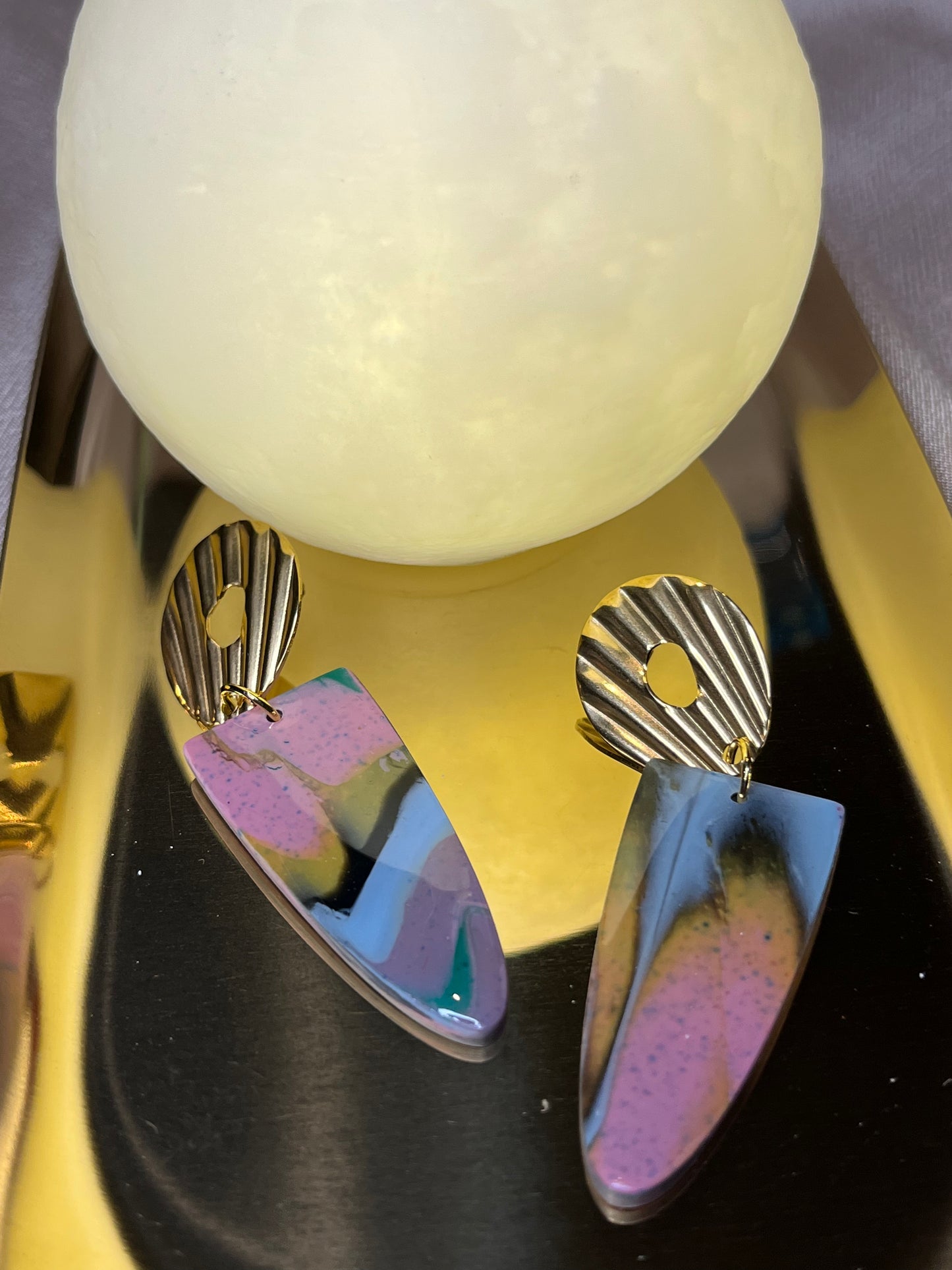 Pendiente Lágrima Pastel