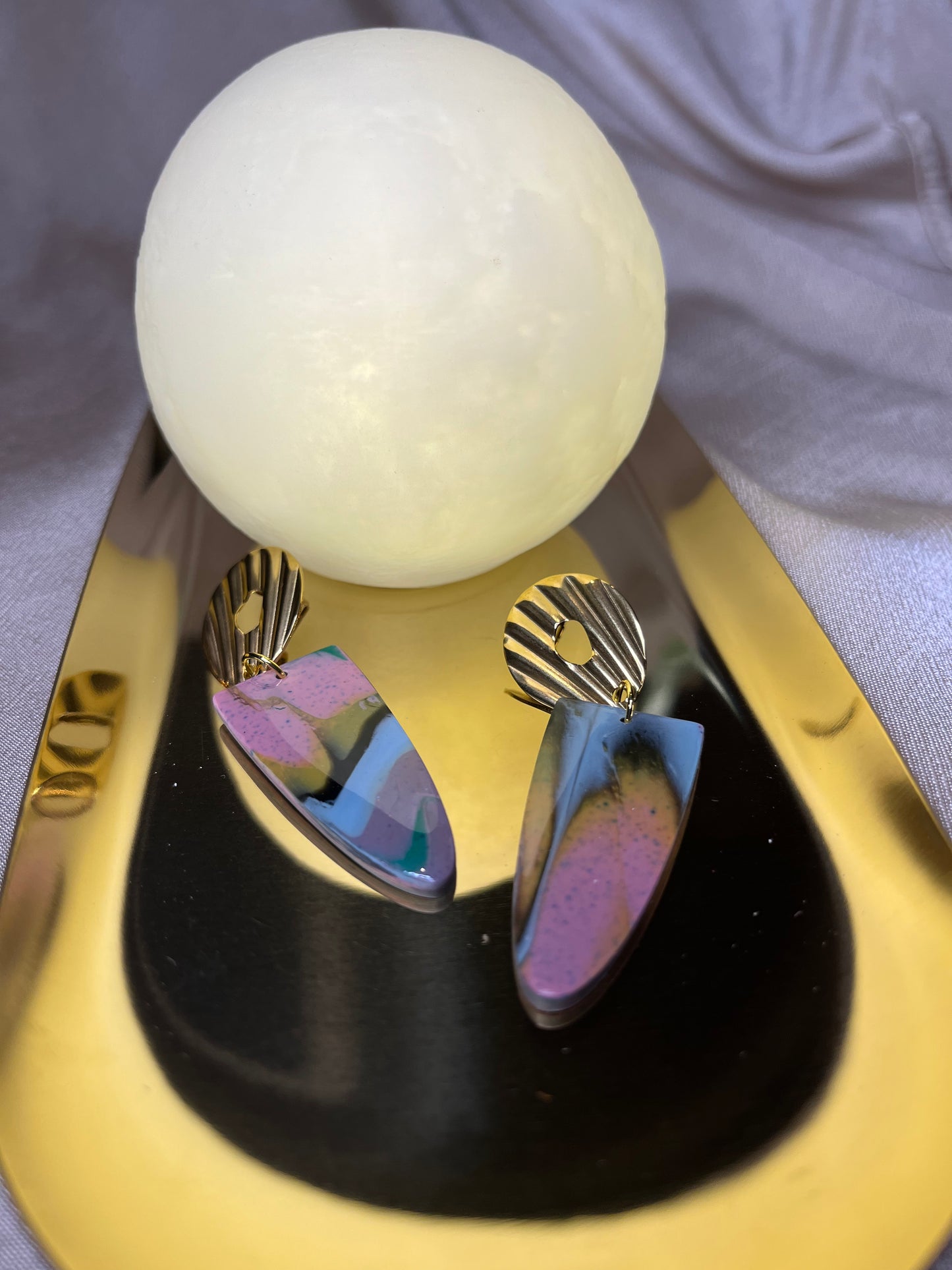 Pendiente Lágrima Pastel