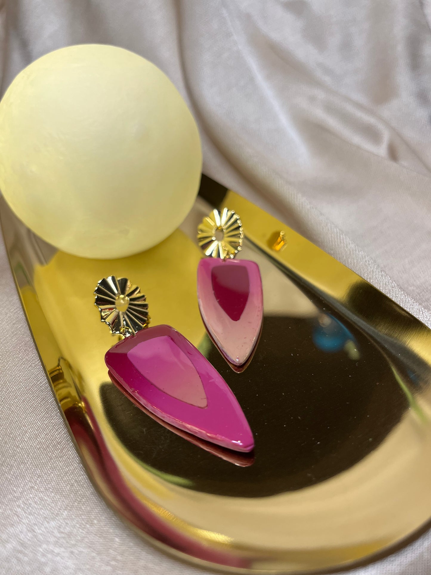 Pendiente Fusión Fucsia