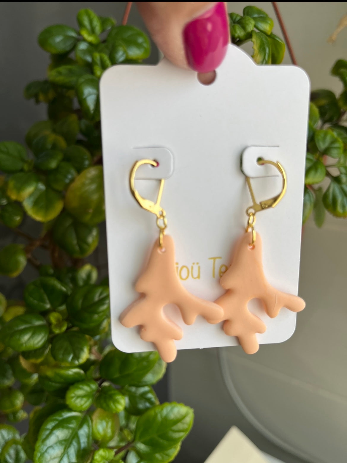 Pendiente Coral Peache Modelo 1