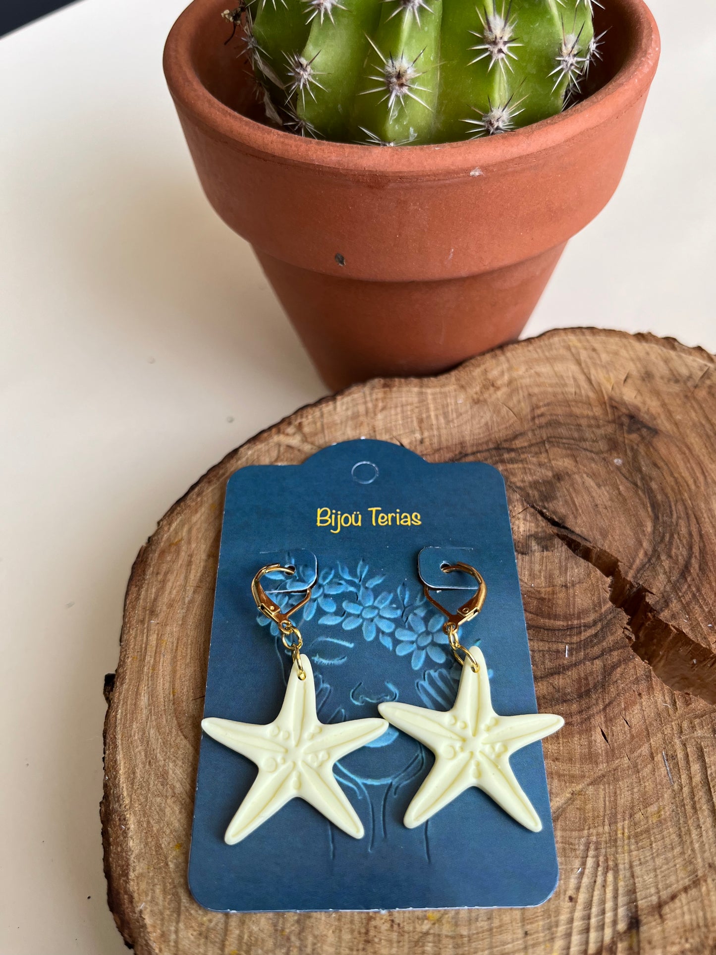 Pendientes Estrella Mar Amarilla