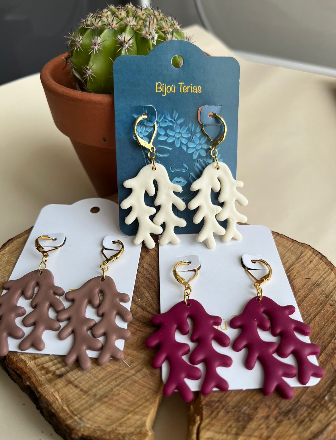 Pendientes Coral Champán