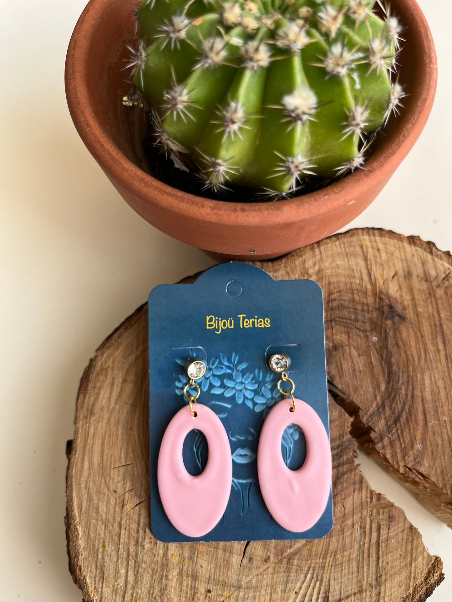 Pendientes Charm Rosa