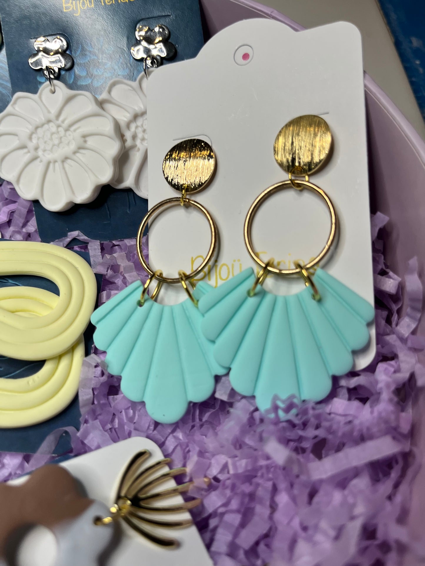 Pendiente Abanico Menta