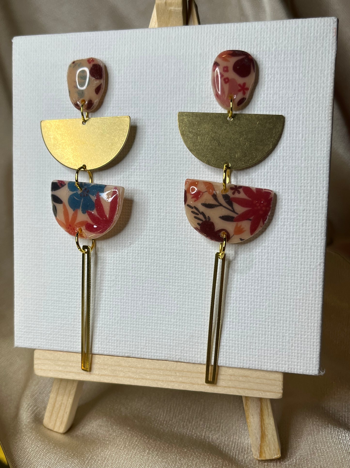 Pendiente Floral Largo