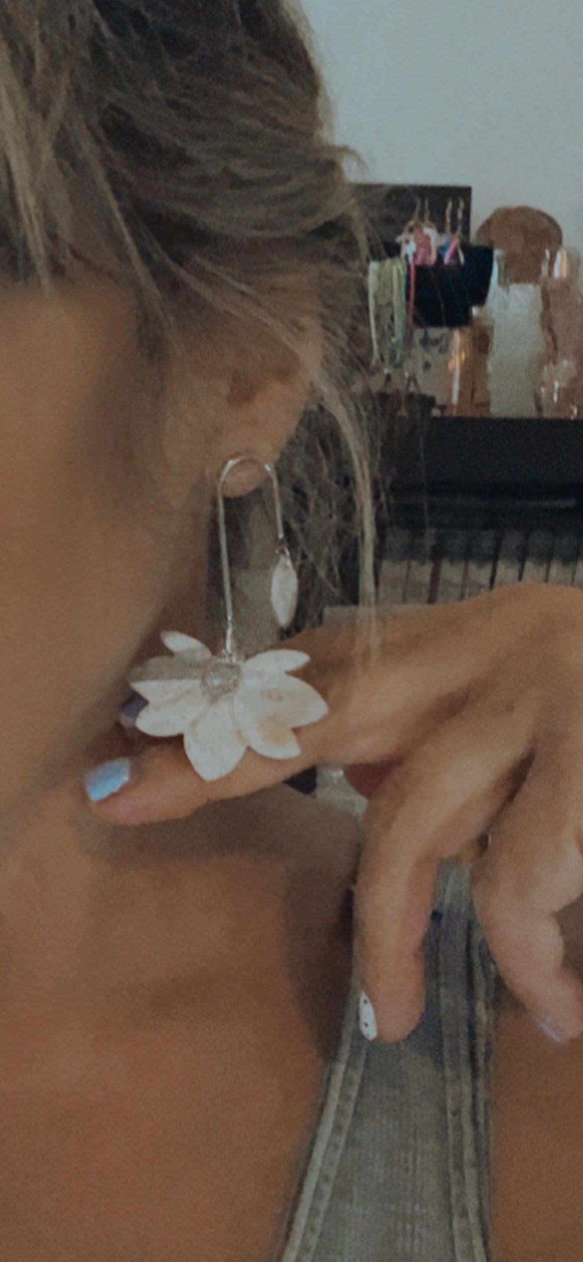 Pendiente Mármol Brillante