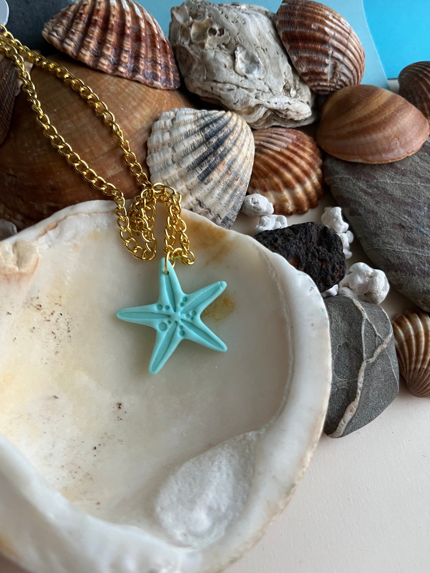Conjunto Collar y Pendientes Estrella Mar