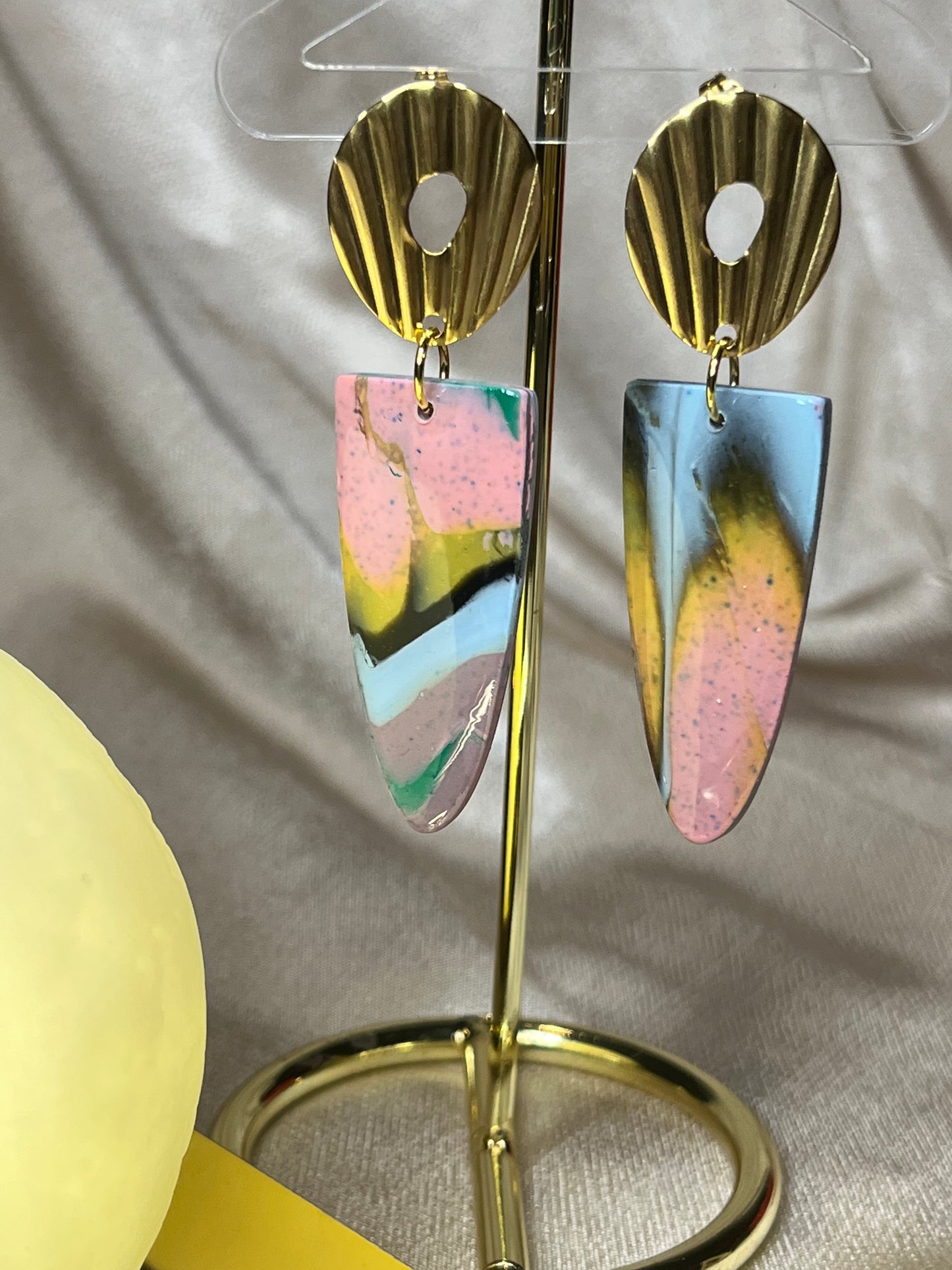 Pendiente Lágrima Pastel