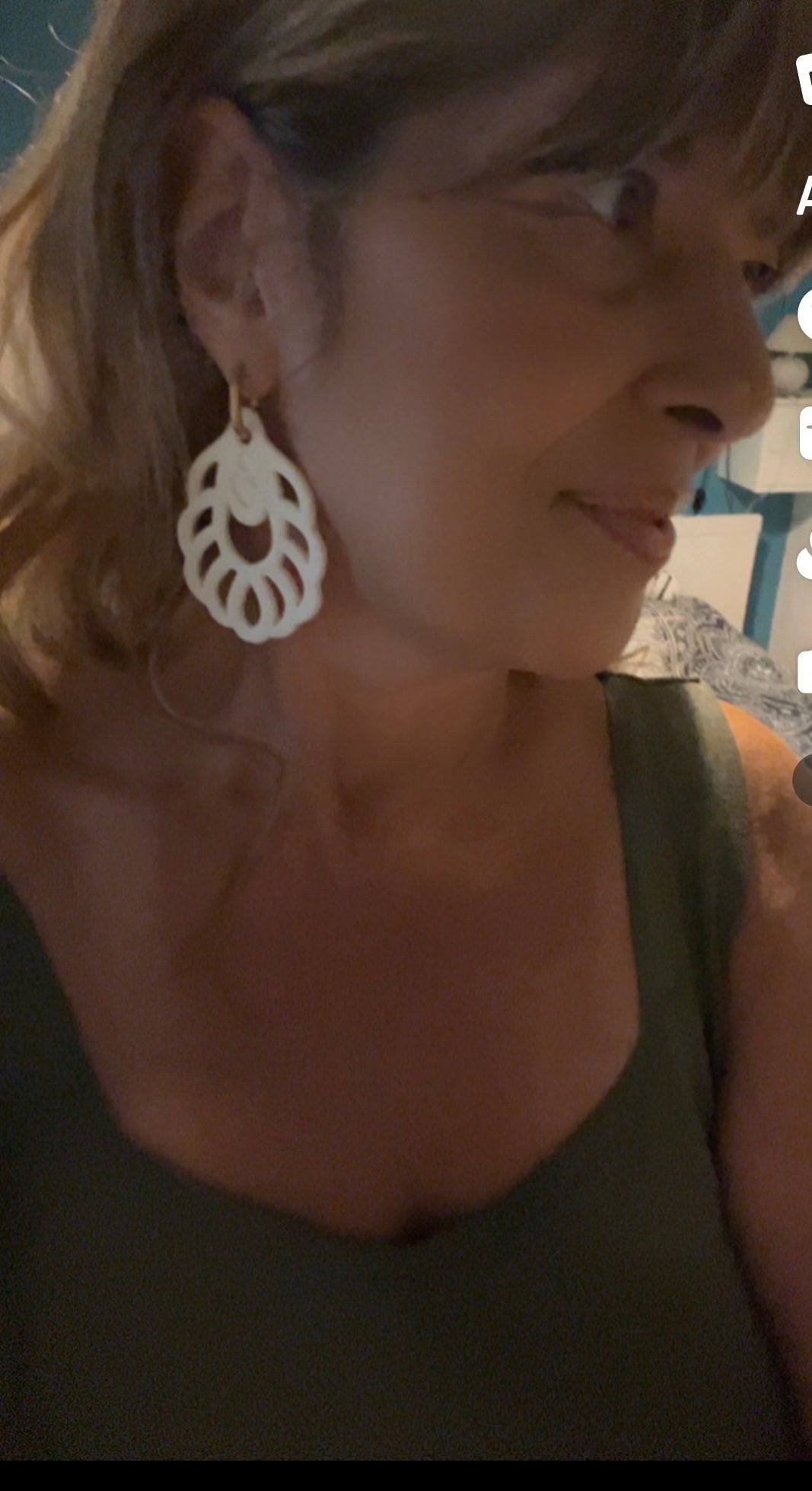 Pendiente Aire Beige