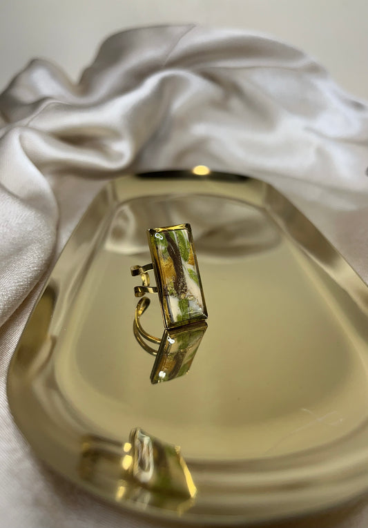 Anillo Camuflaje Rectangular