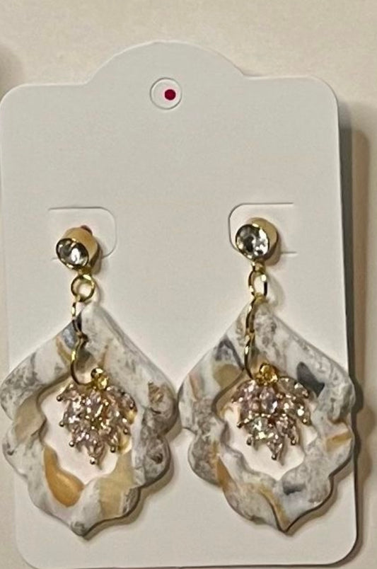 Pendiente Brillantes Colección Mármol Tierra