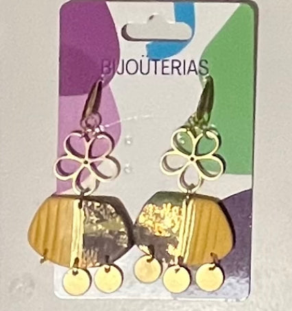 Pendientes Amarillos Camuflaje