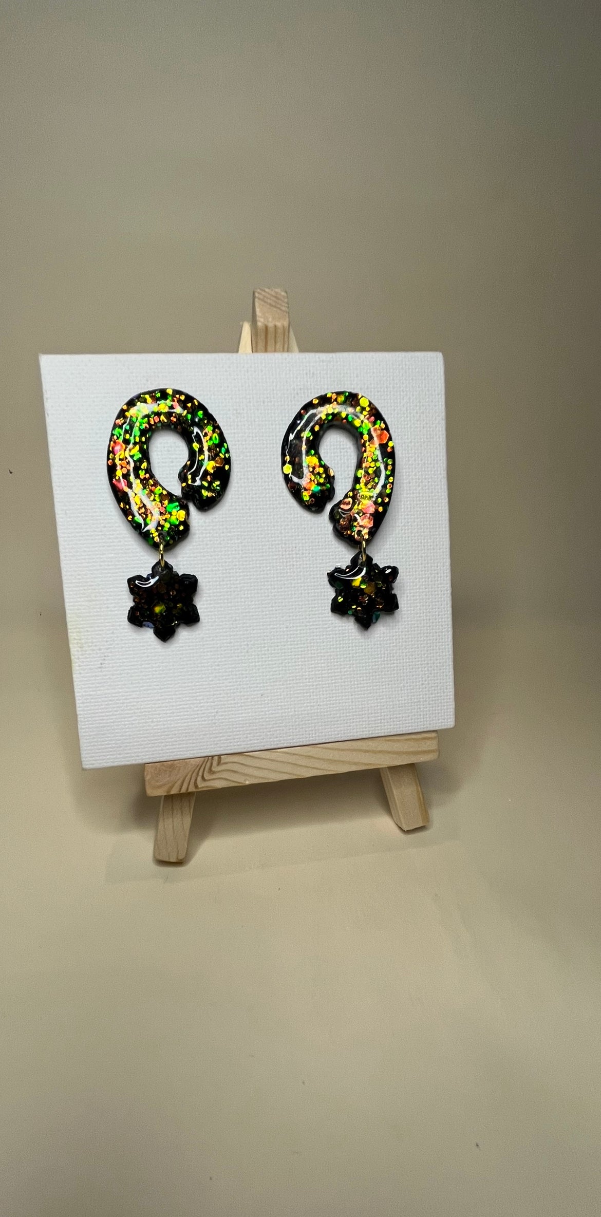 Pendientes Onda Glitter Multicolor