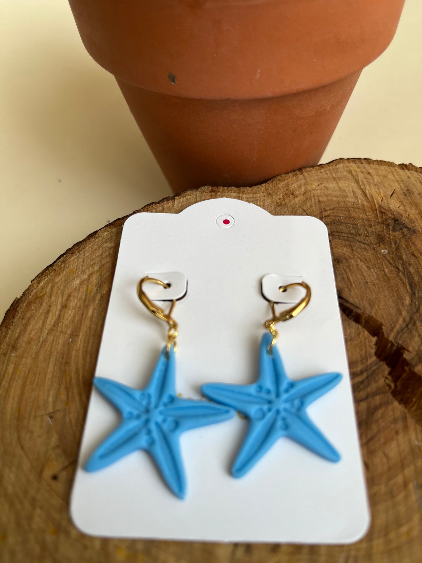 Pendiente Estrella Mar Azul