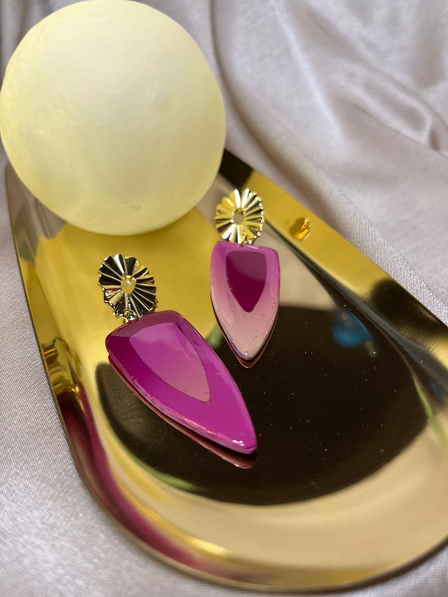 Pendiente Fusión Fucsia